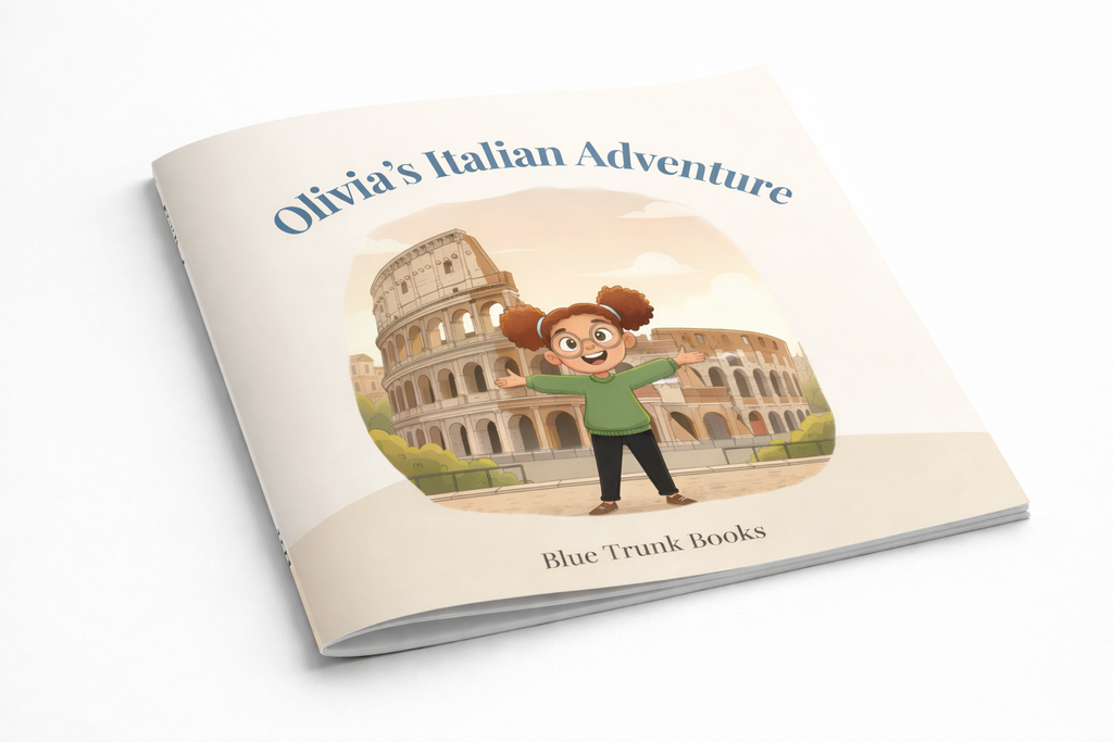 Italy travel book softcover edition product mockup - Blue Trunk Books